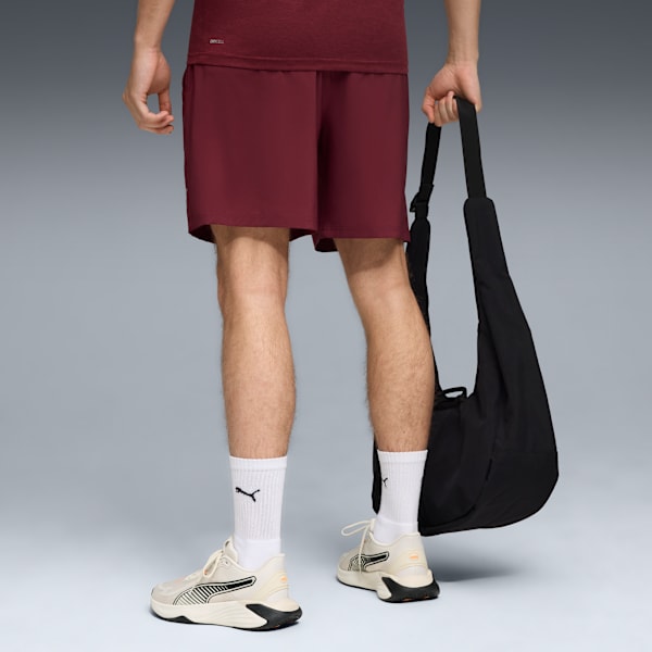 Train All Day ESSENTIALS Men's 7" Woven Shorts, Ruby Shimmer, extralarge